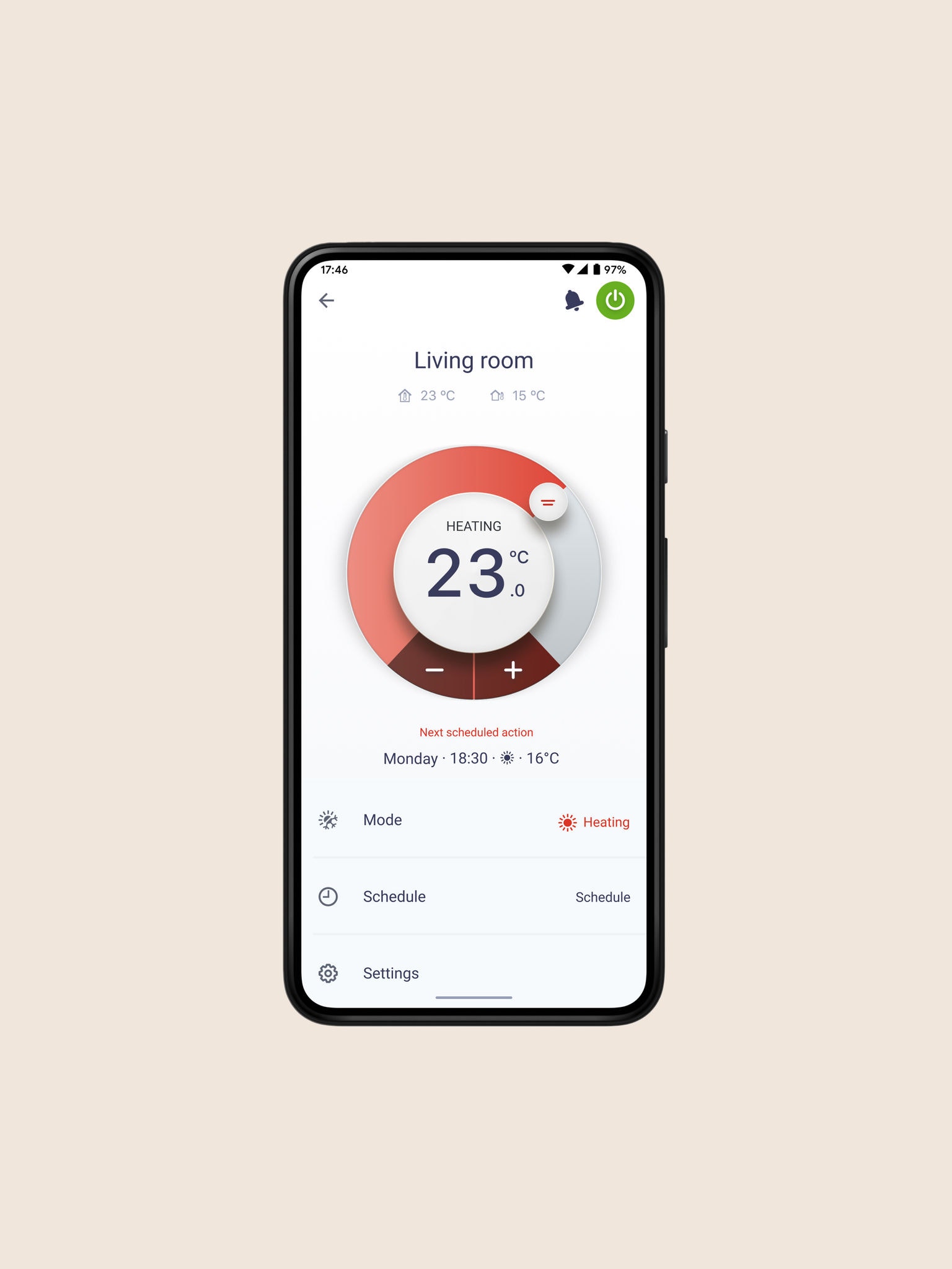 Imagem: aplicação Onecta exibida num smartphone